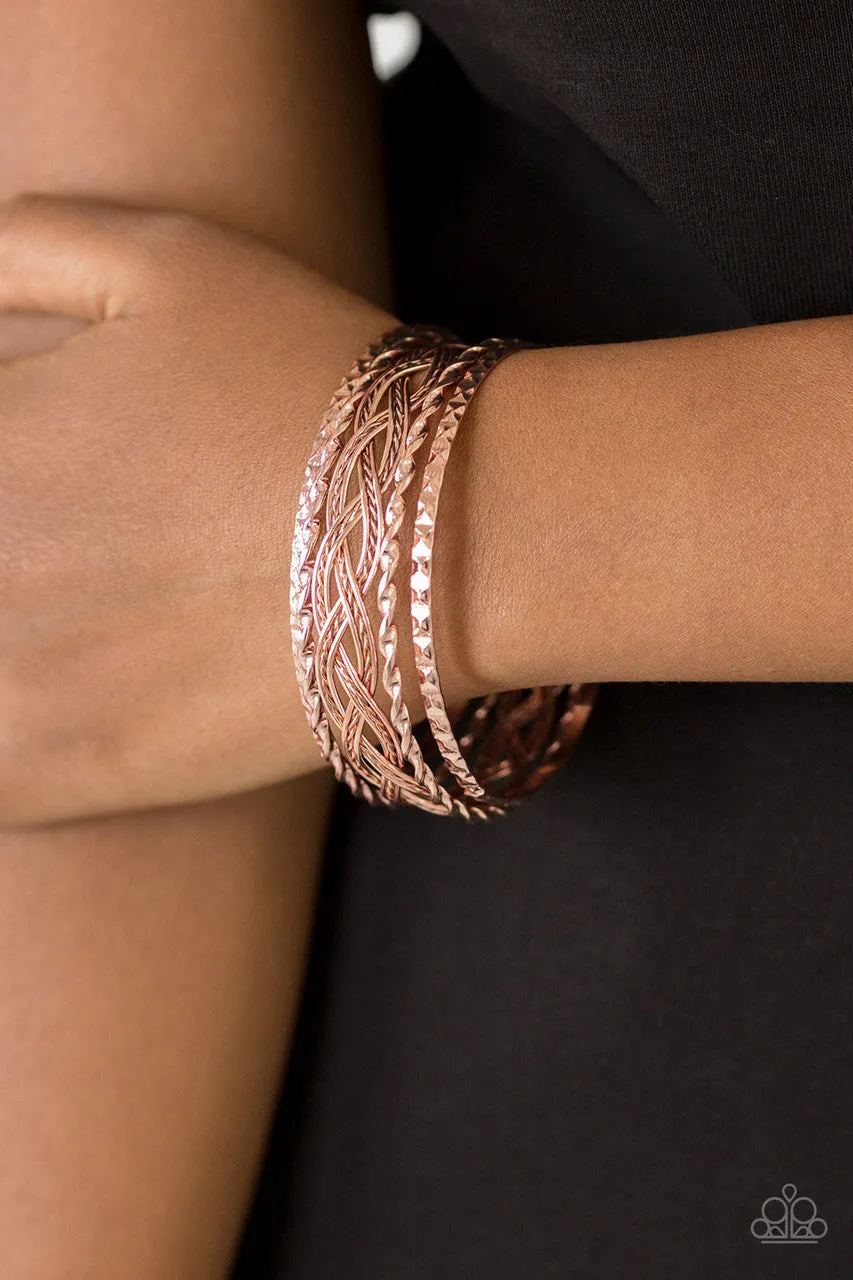 Straight Street Rose Gold Paparazzi Bracelet