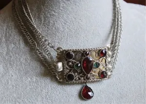 Stunning Georgian Solid Silver Choker / Necklace