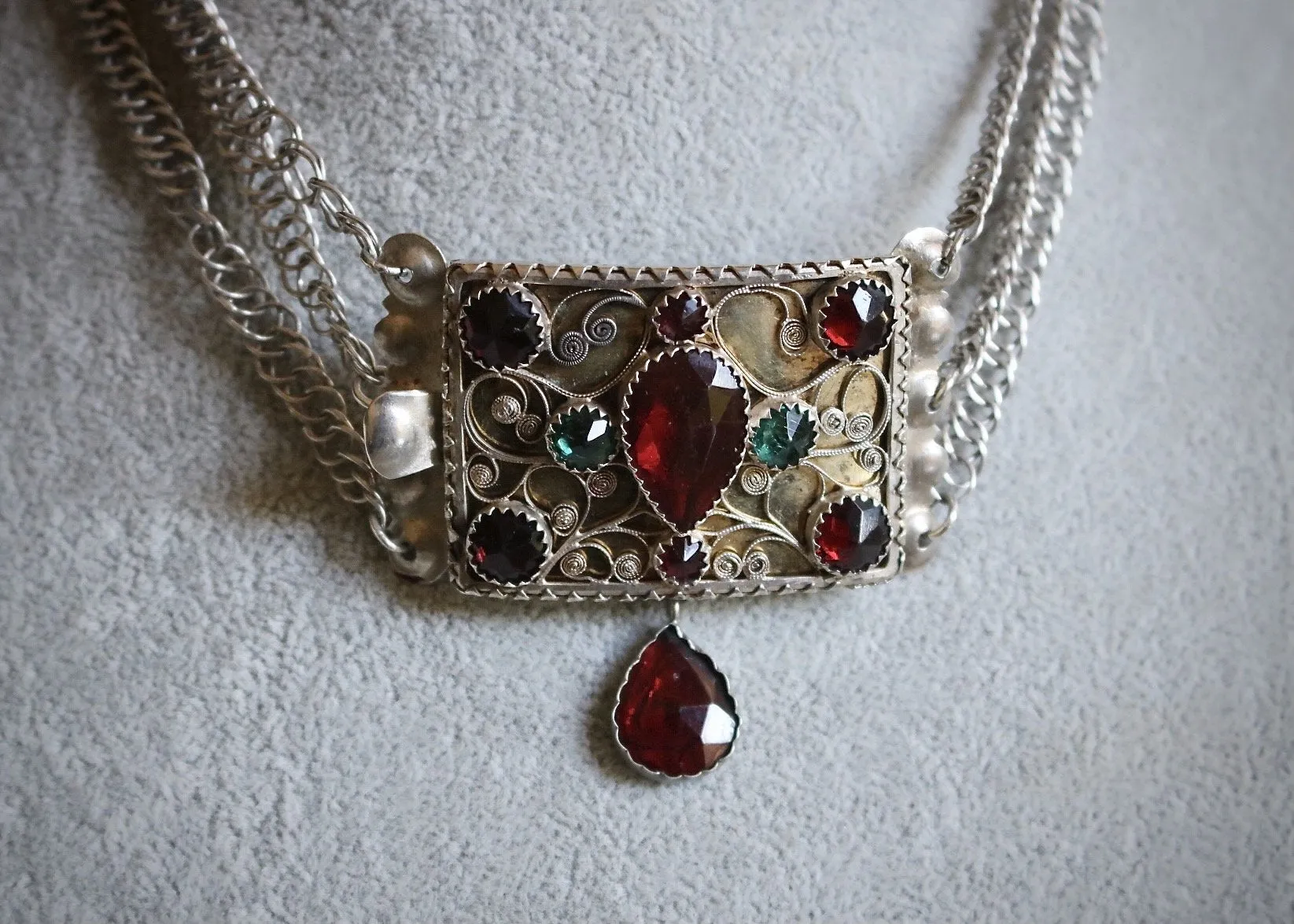Stunning Georgian Solid Silver Choker / Necklace