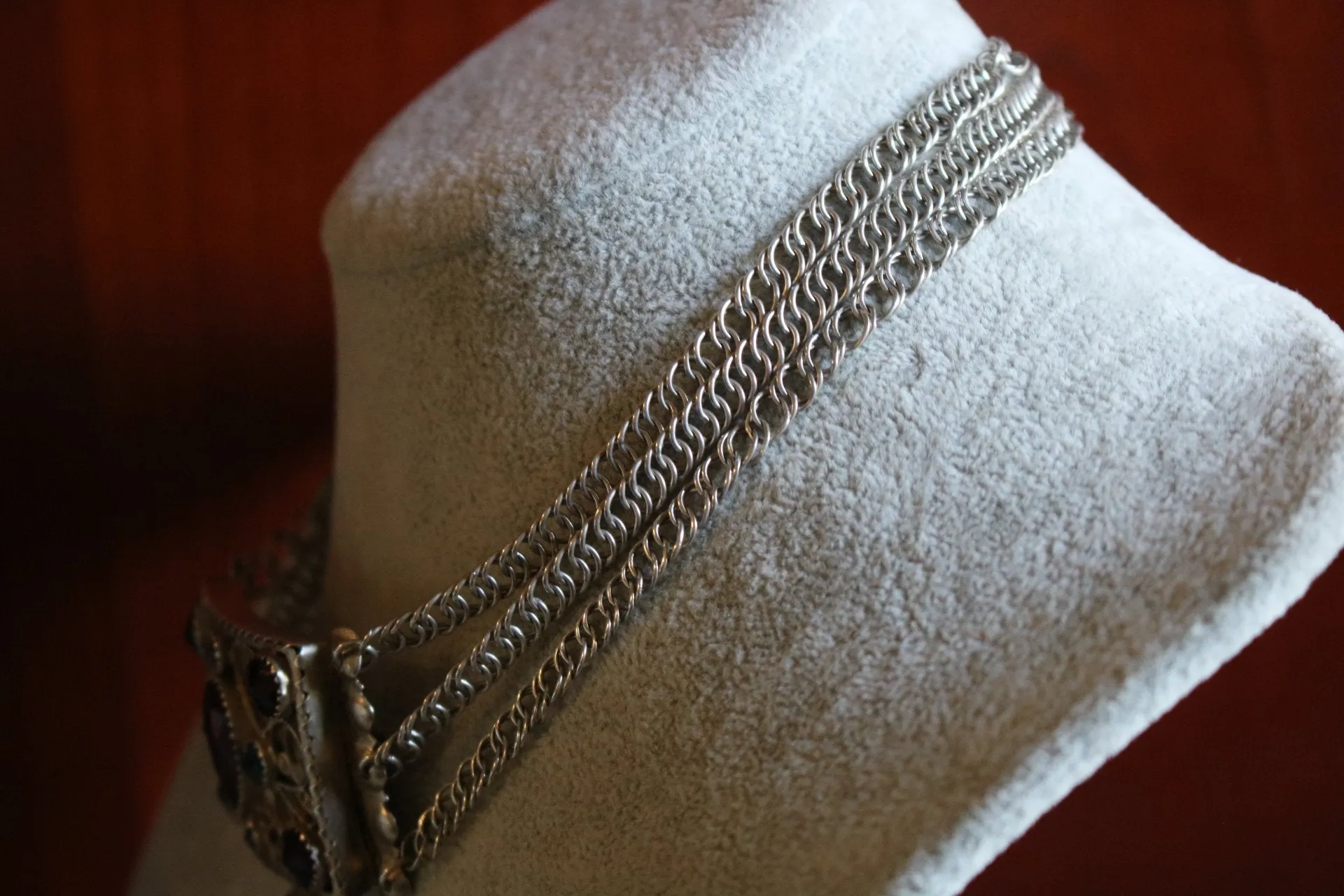 Stunning Georgian Solid Silver Choker / Necklace