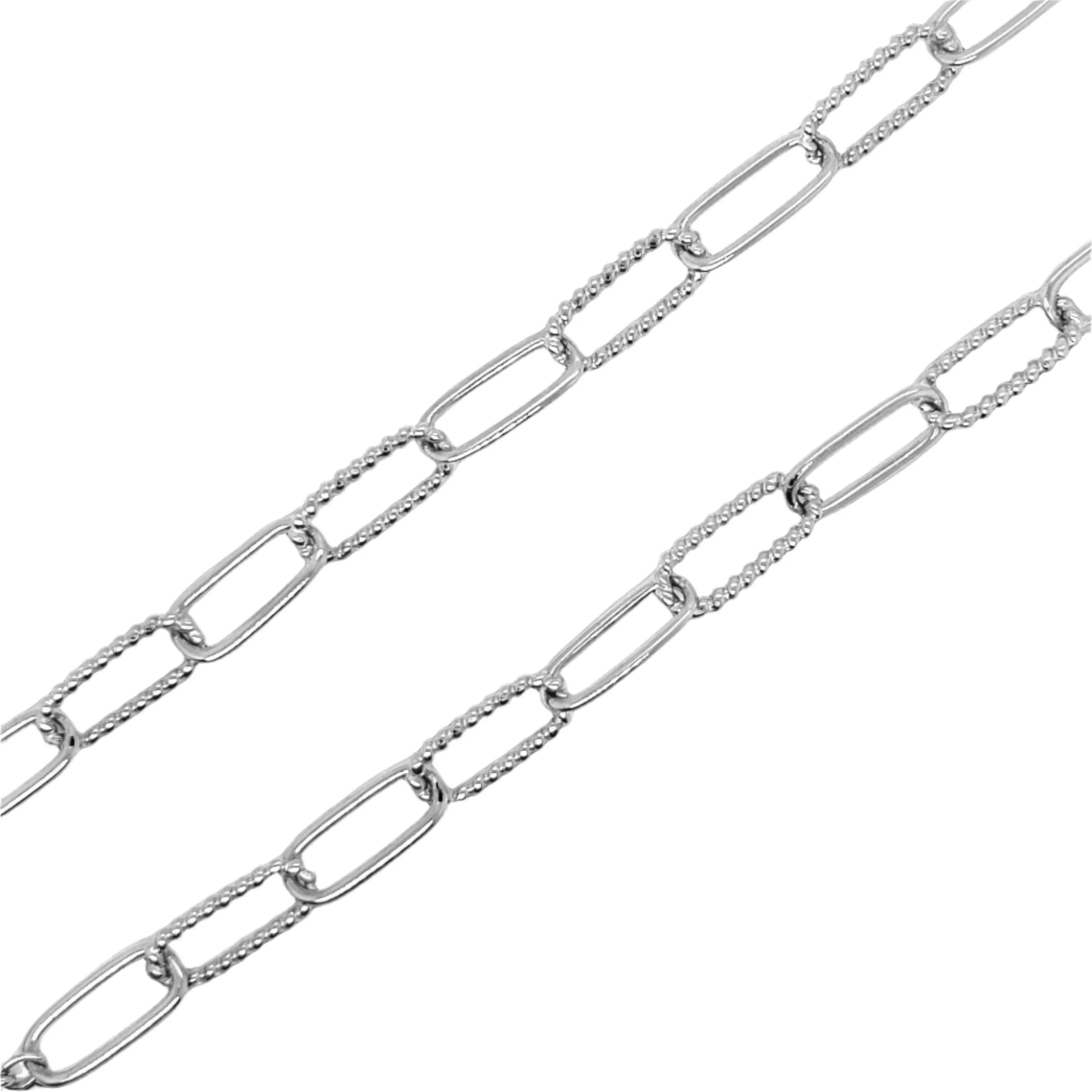 Stunning Sterling Silver 16" Sun Paperclip Necklace - C503699