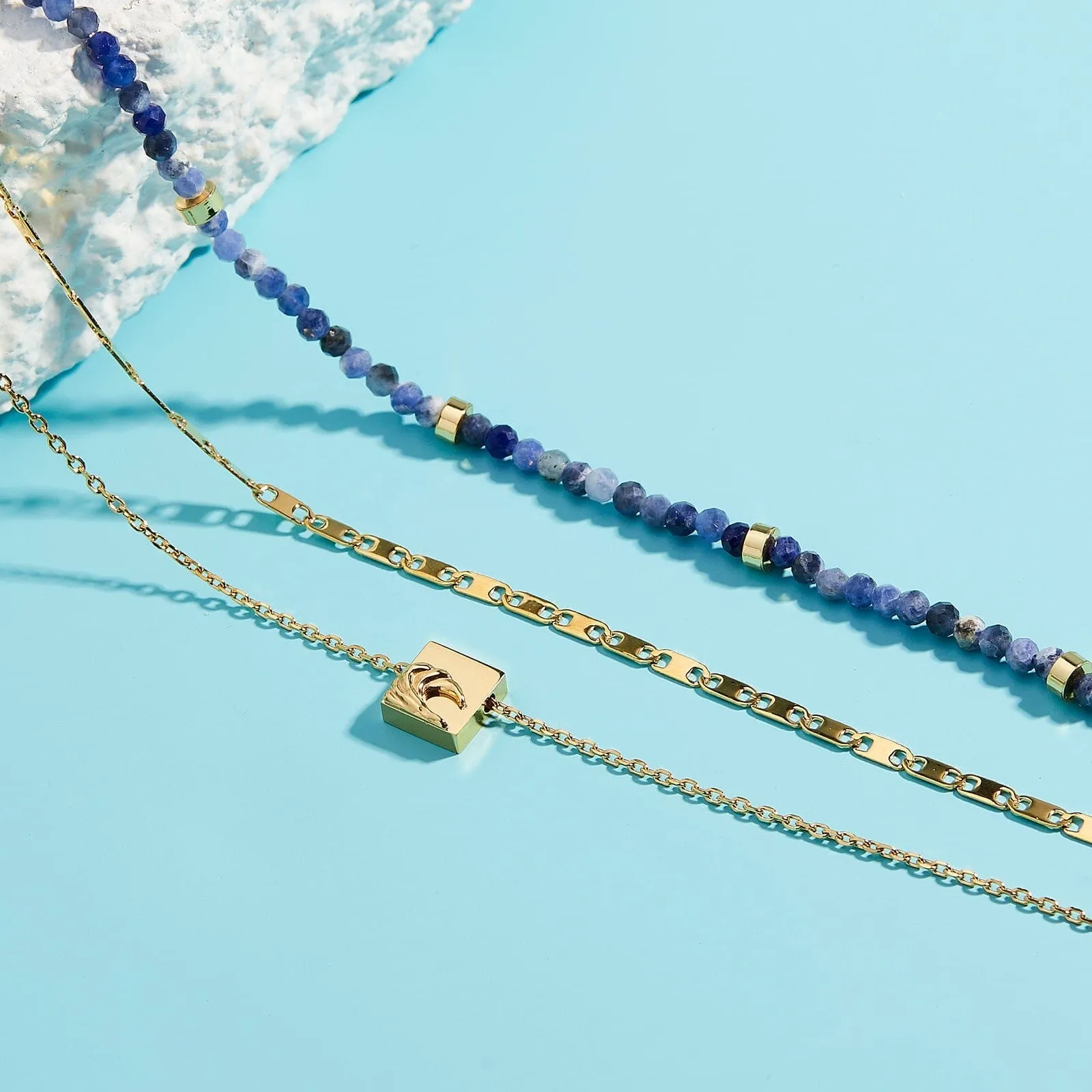 Surfrider Sea Stone Bead Choker