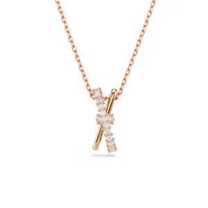 Swarovski Rose Gold Tone Hyperbola Twist Necklace
