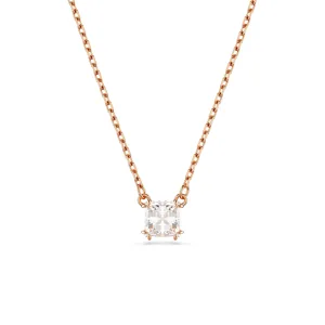 Swarovski Stilla Square Rose Tone Necklace