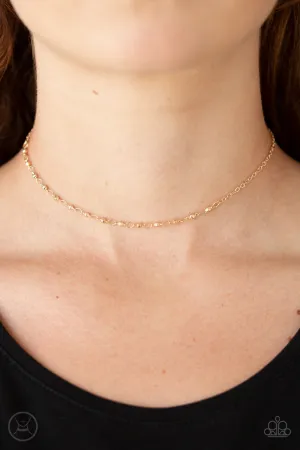 Take a Risk Gold Paparazzi Choker Necklace