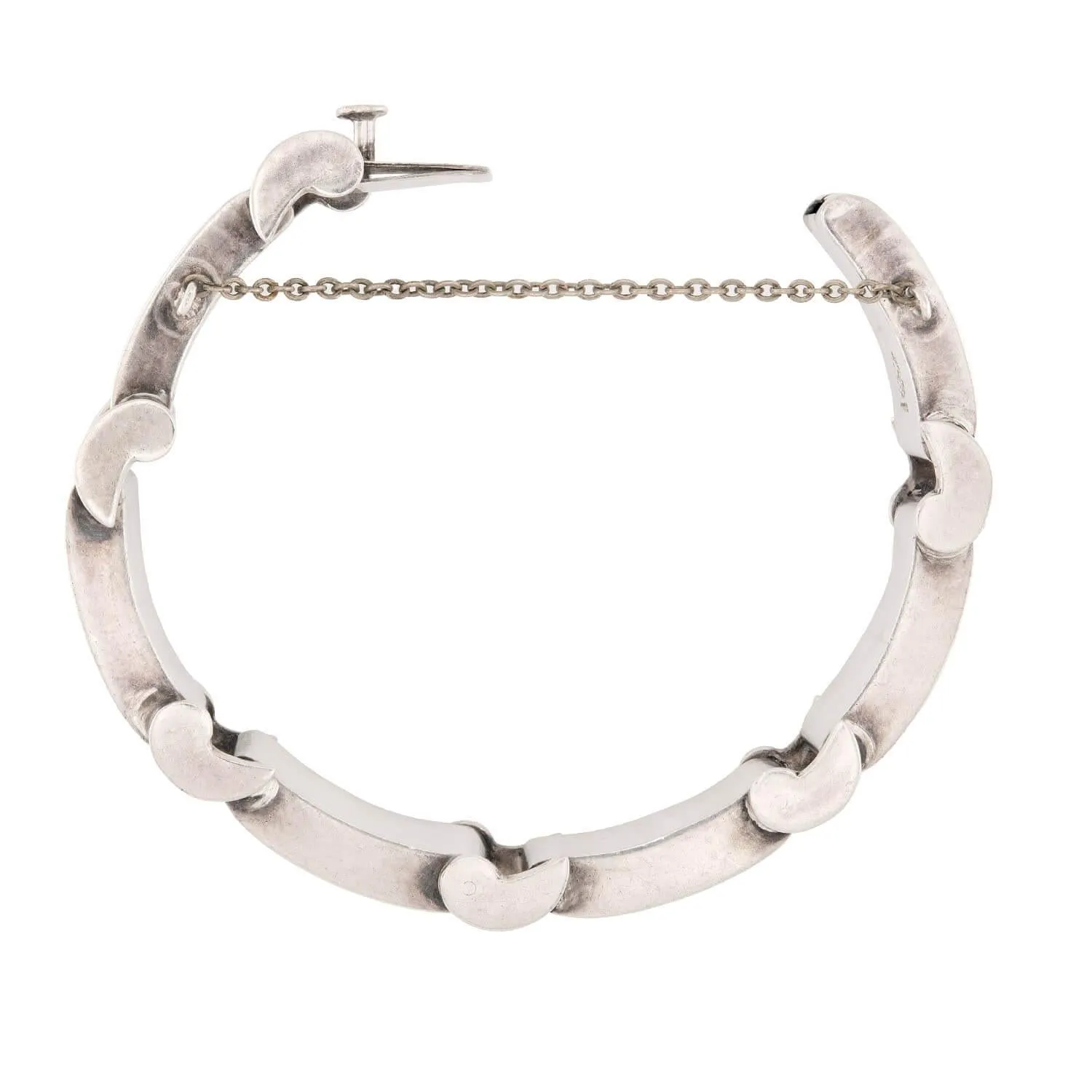 TAXCO Retro Mexican Sterling Silver "Tire Track" Link Bracelet