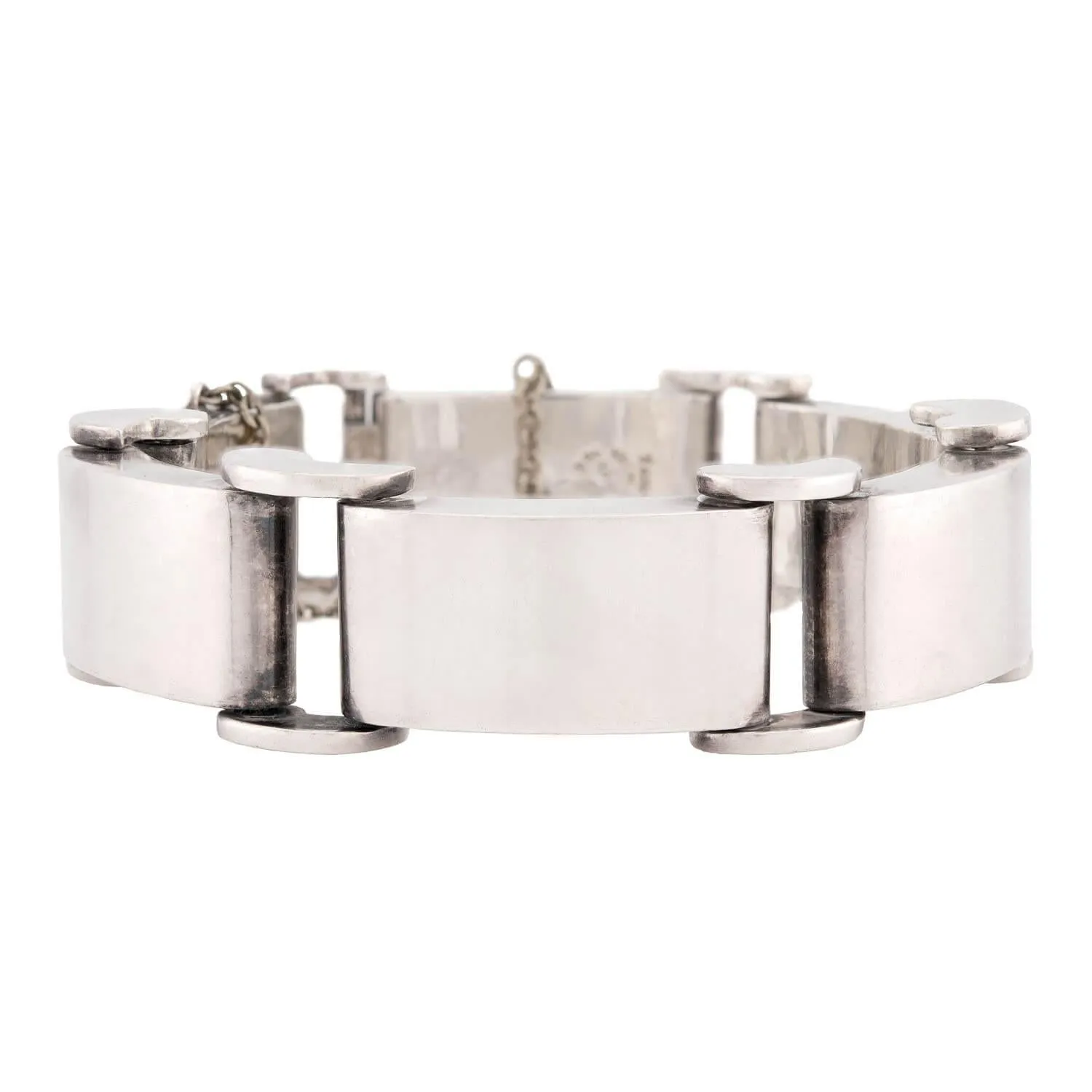 TAXCO Retro Mexican Sterling Silver "Tire Track" Link Bracelet