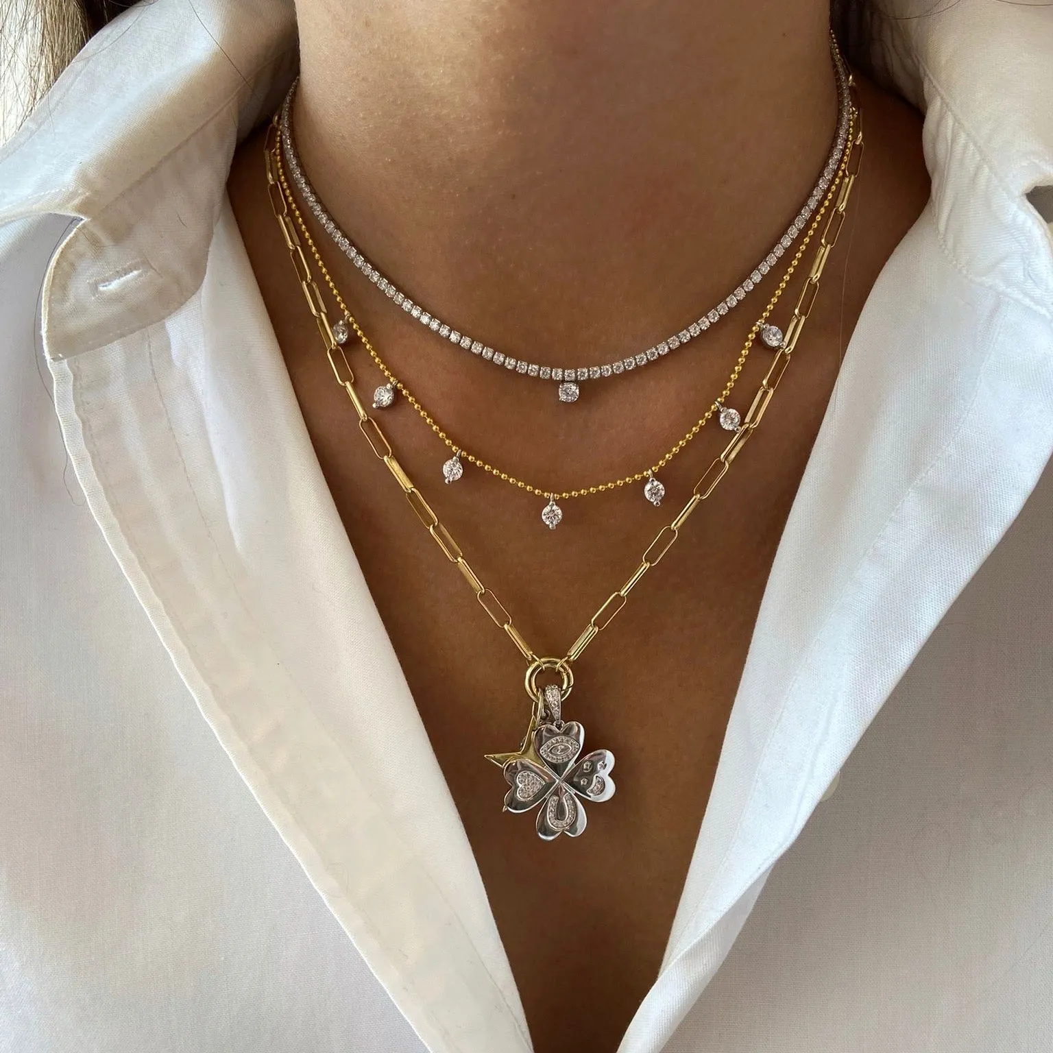 Tennis Choker with Solitaire