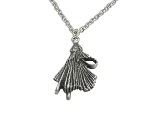 Textured Fishing Fly Pendant Necklace