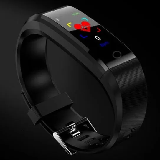 The 115 Plus Smart Watch with HR & BP Monitor, Call & MSG Notifications (similar to Fitbit Alta)