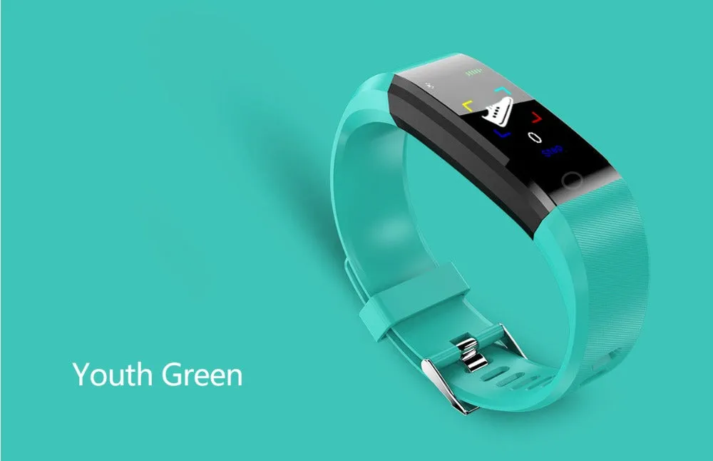 The 115 Plus Smart Watch with HR & BP Monitor, Call & MSG Notifications (similar to Fitbit Alta)