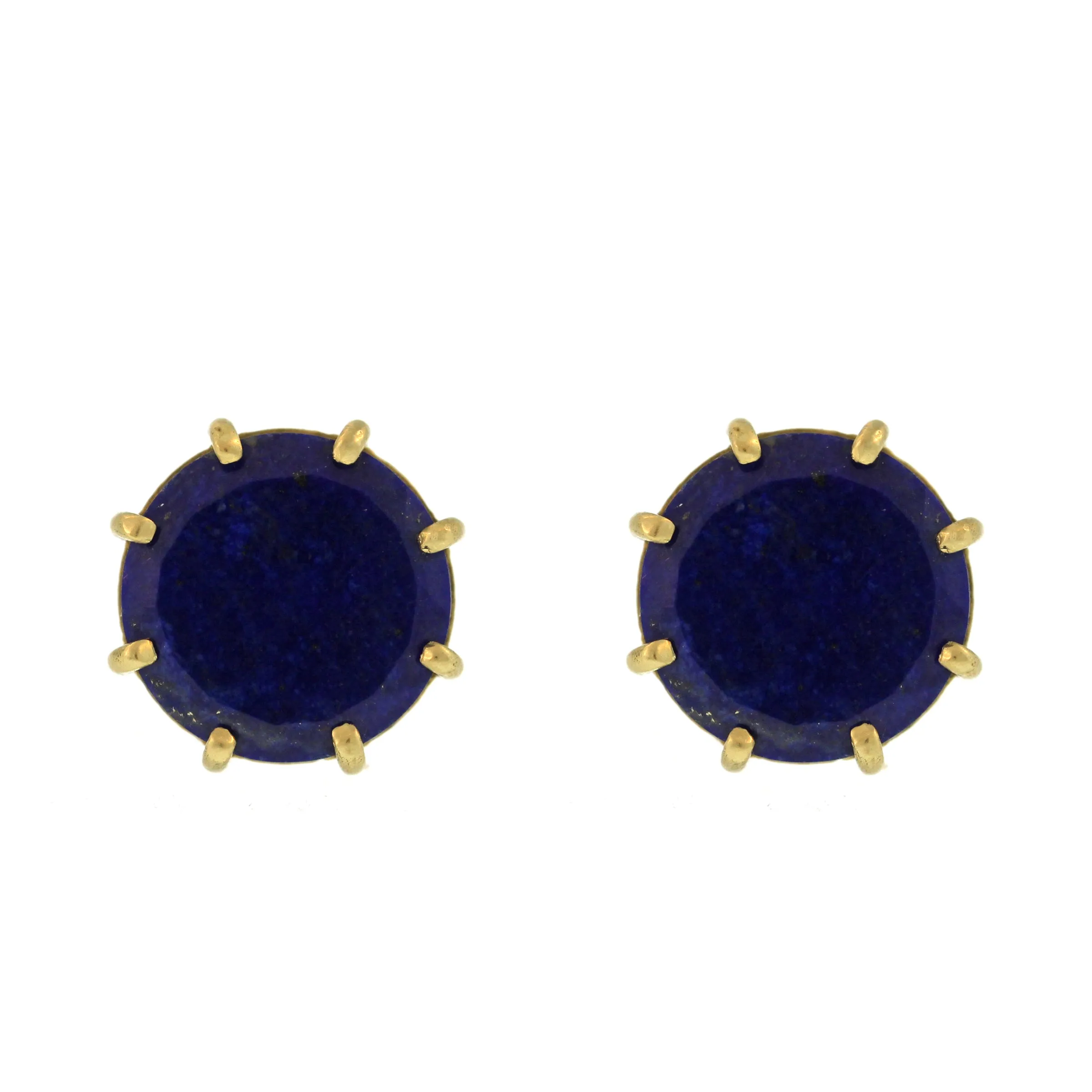 The Lapis Circle Stud Earrings