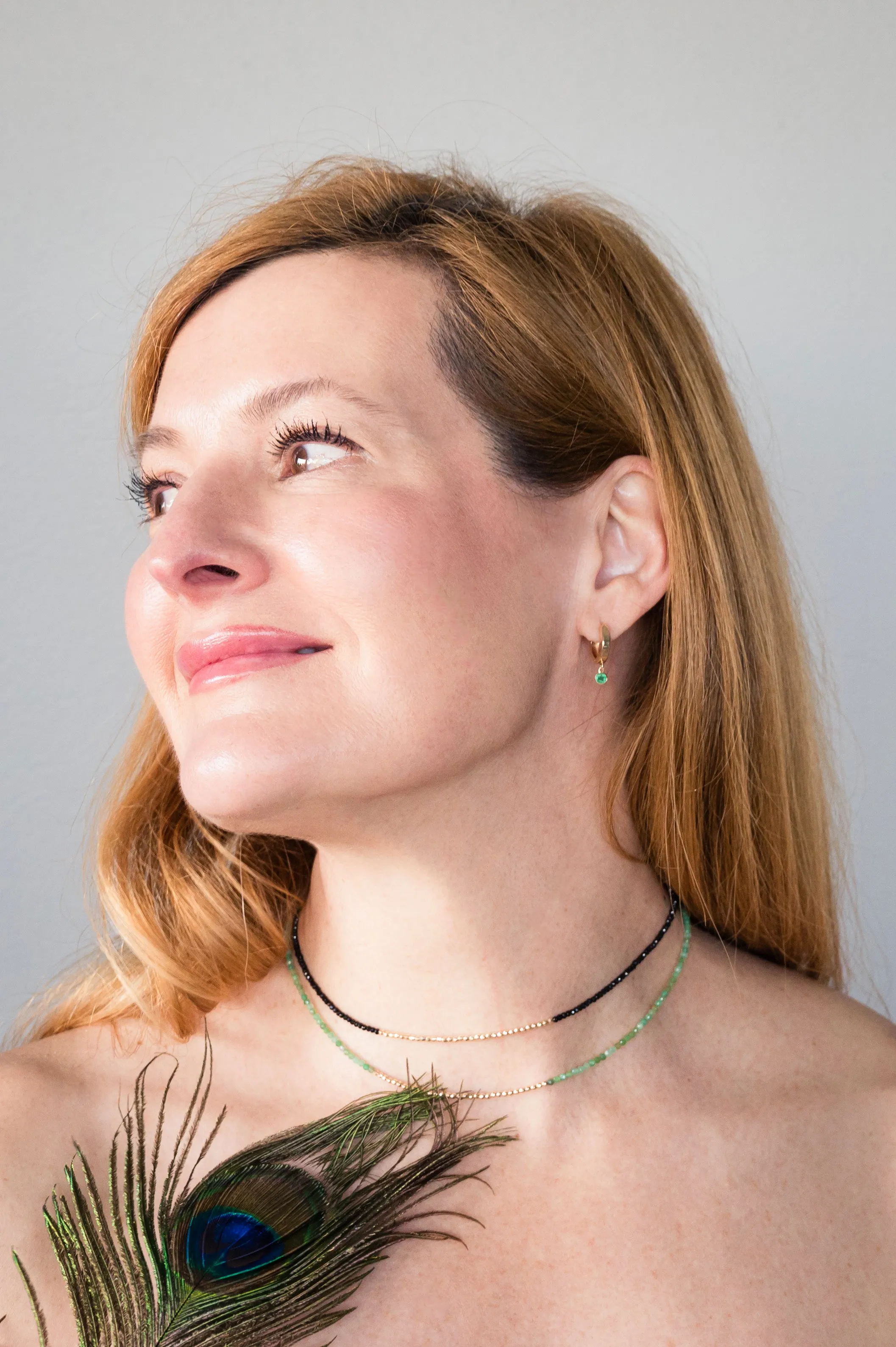 The "Glimmer Choker" with Yellow Gold and Spinel
