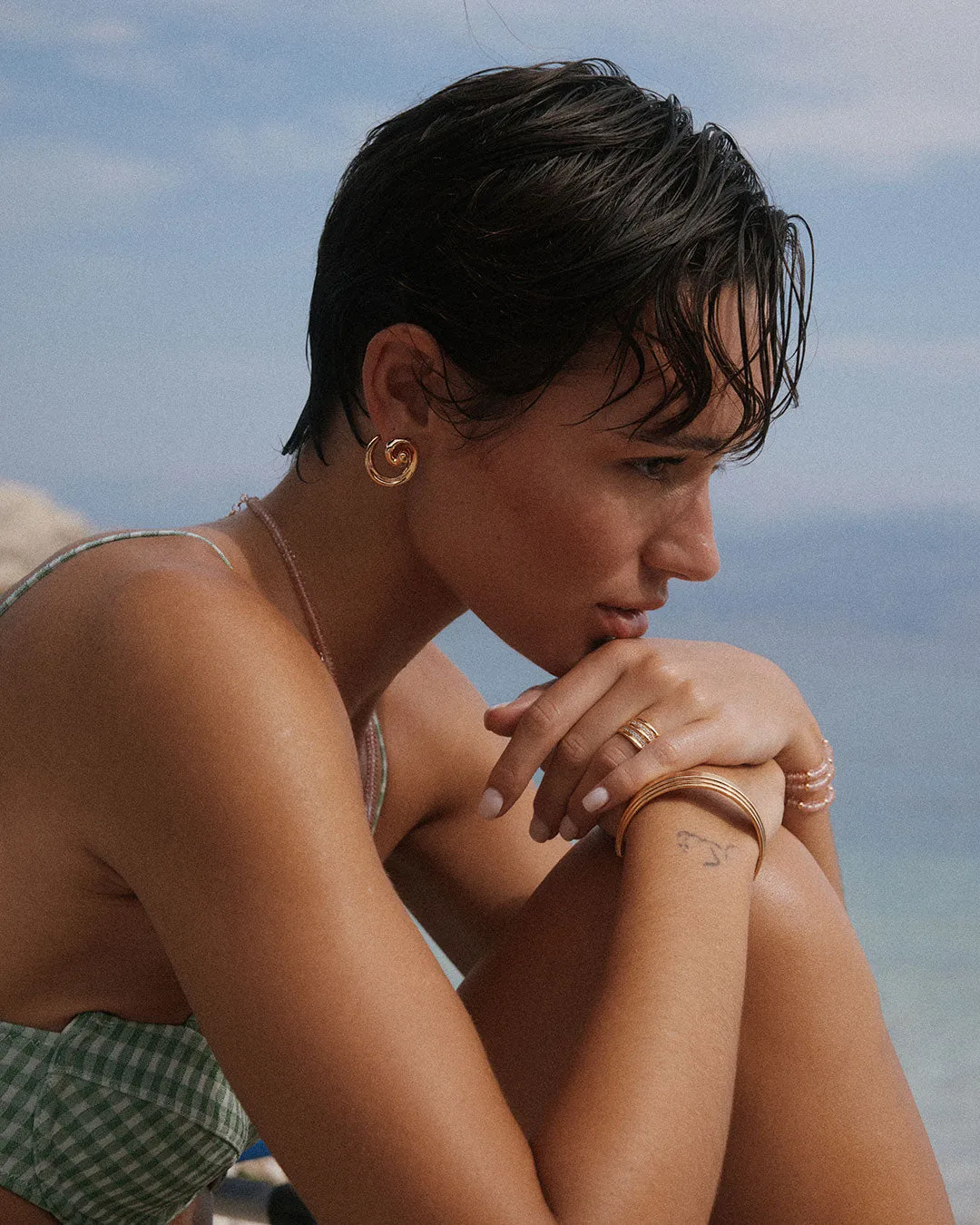 The Seashell Coil Studs