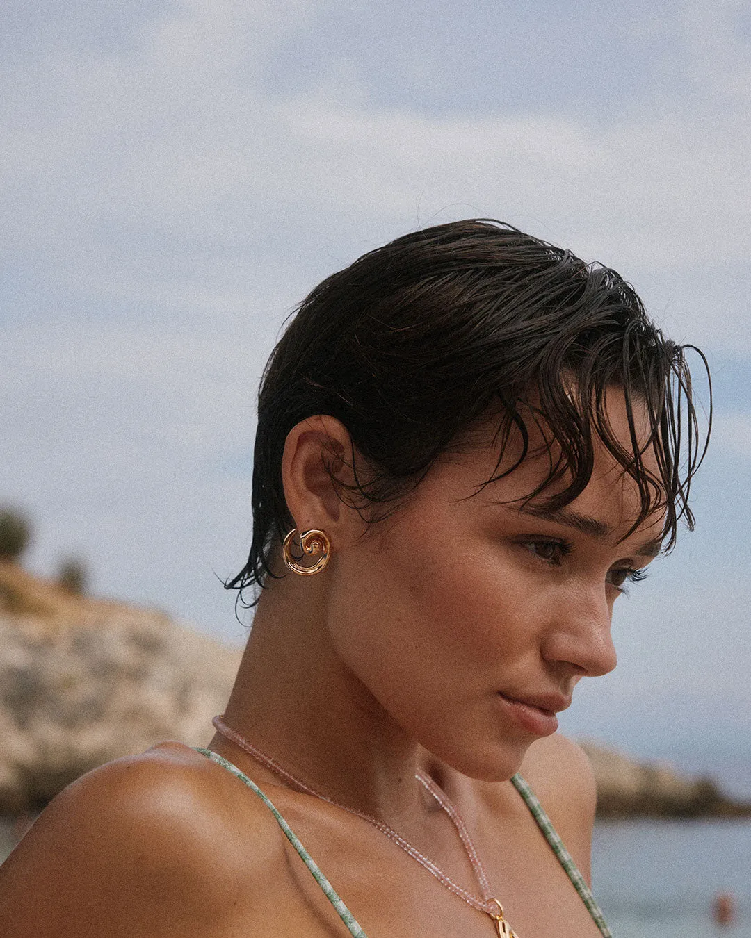 The Seashell Coil Studs