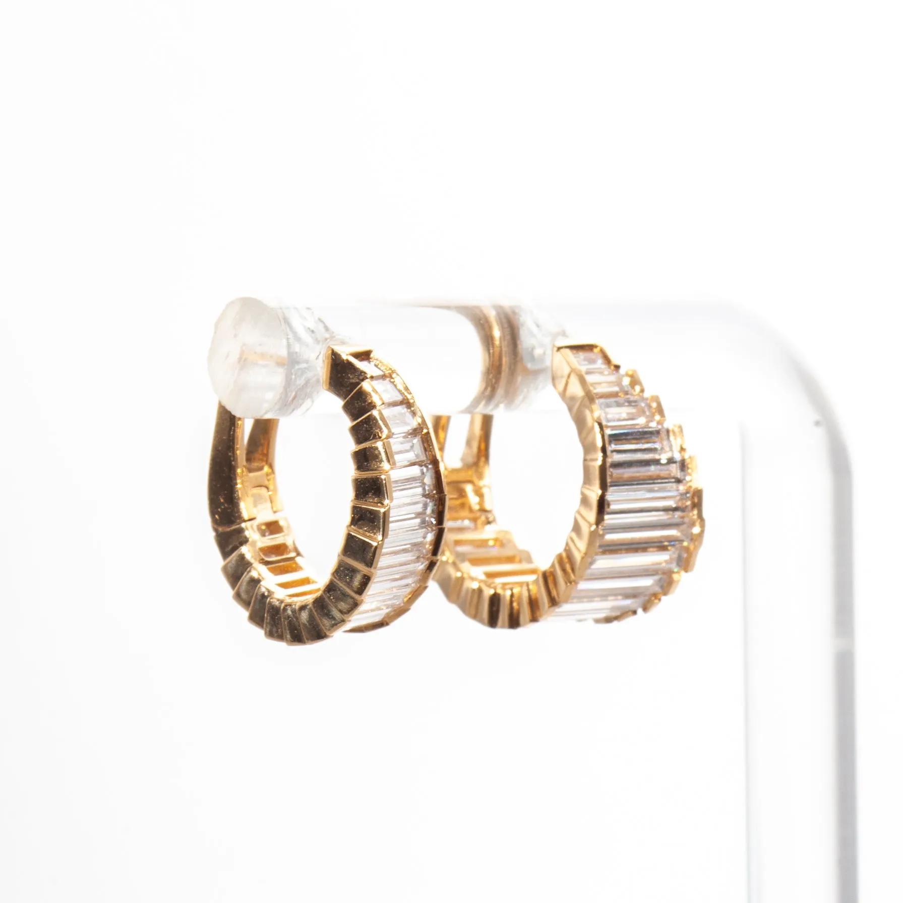 Tiara Lab-Grown Diamond Baguette Hoop Earrings