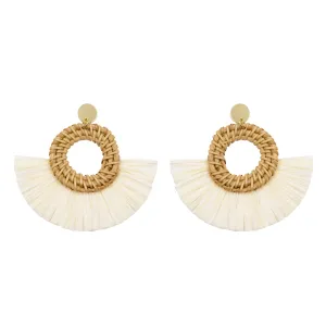 Tide Collection - Circle Rattan Earrings
