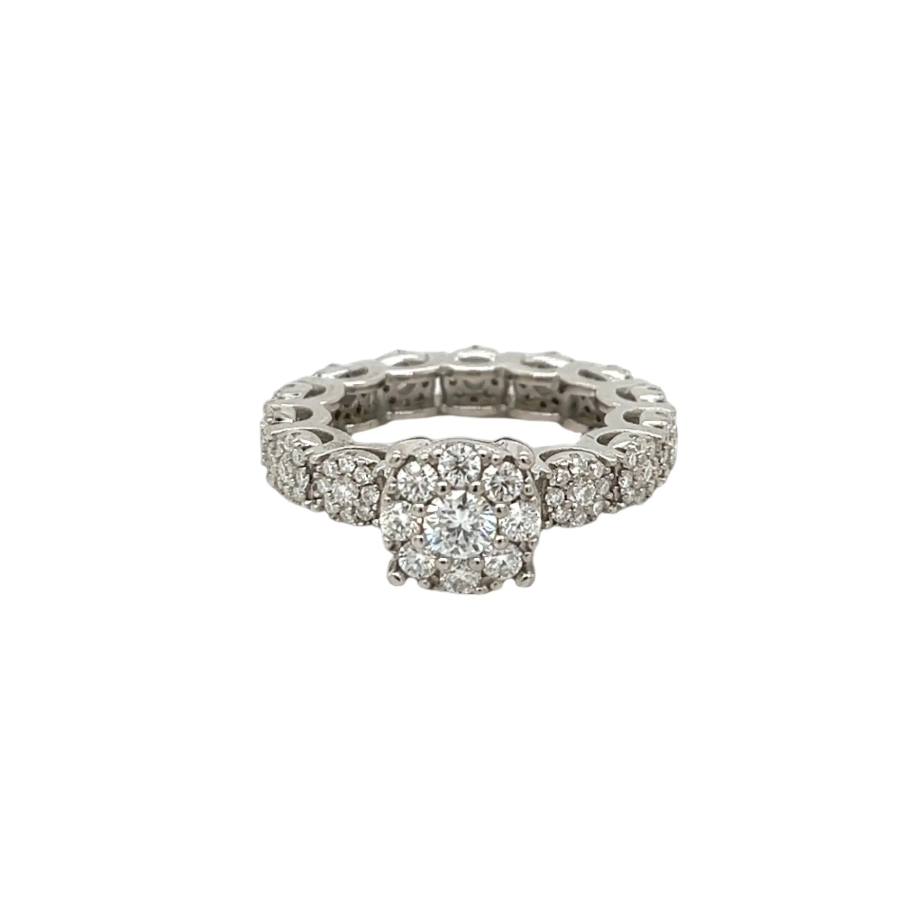 Timeless Radiance Lab-Created Moissanite Fine 925 Sterling Engagement Ring - M102809