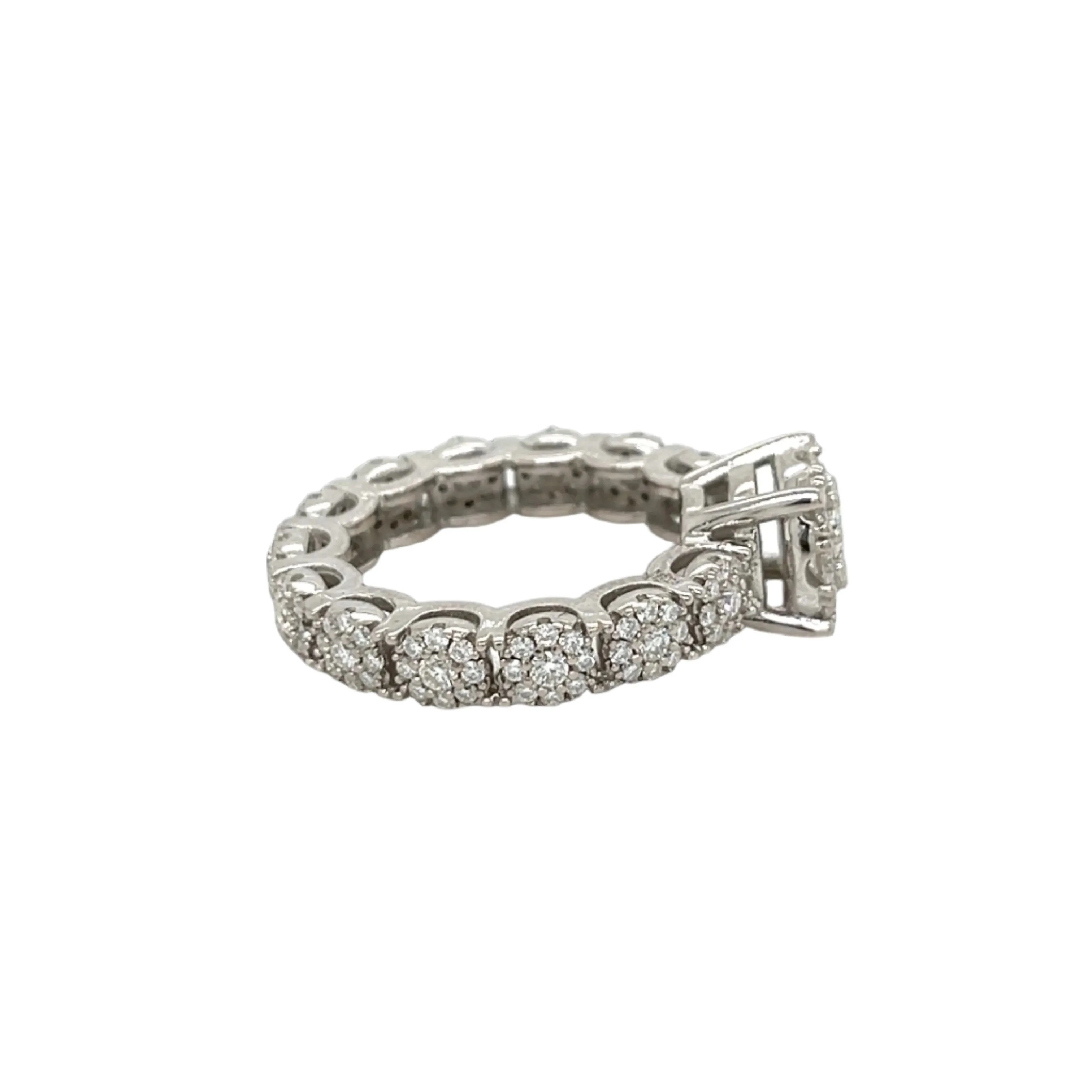 Timeless Radiance Lab-Created Moissanite Fine 925 Sterling Engagement Ring - M102809