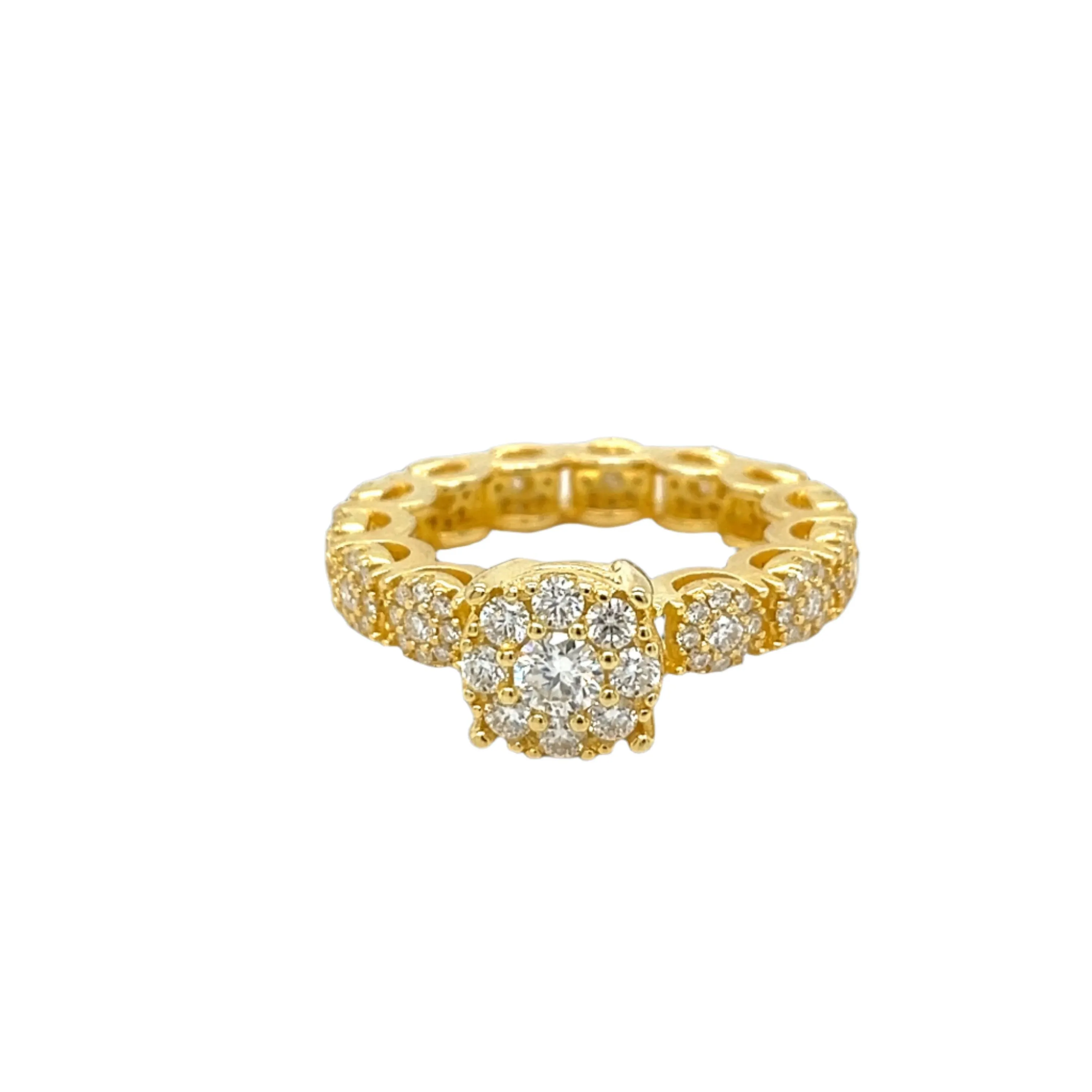Timeless Radiance Lab-Created Moissanite Fine 925 Sterling Engagement Ring - M102809
