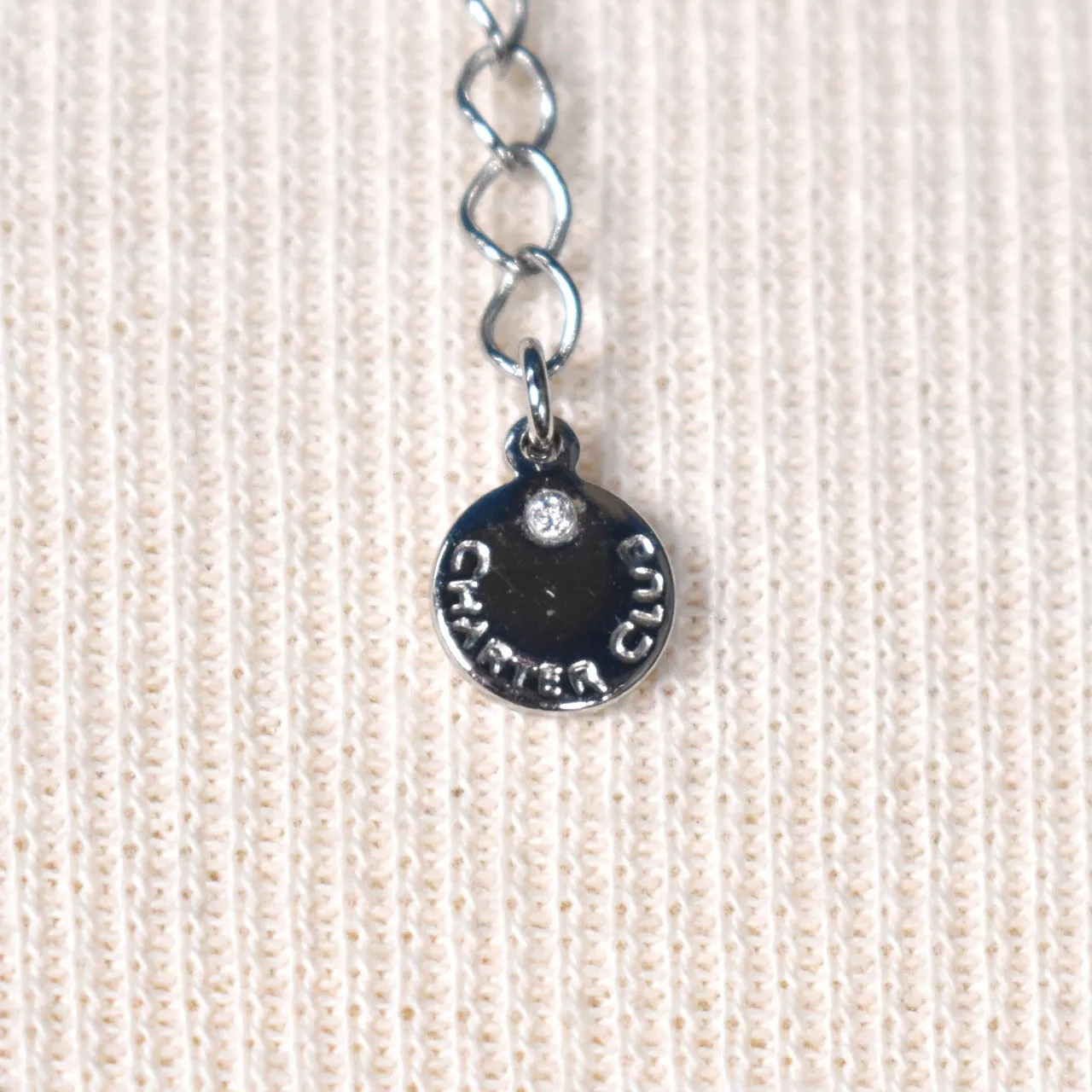 Tiny Pink Rhinestone Necklace