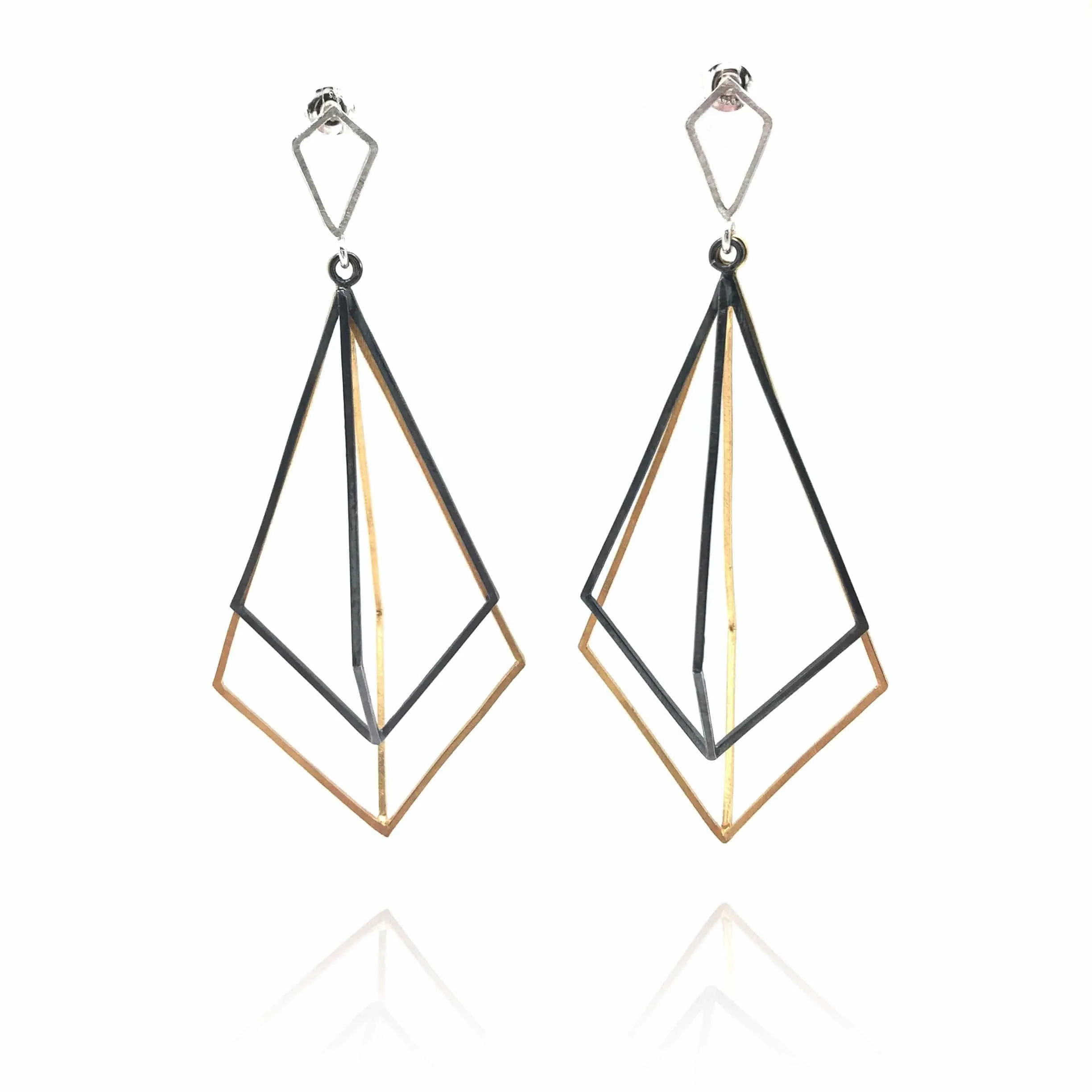 Tri Color Large Geometric Layered Drops