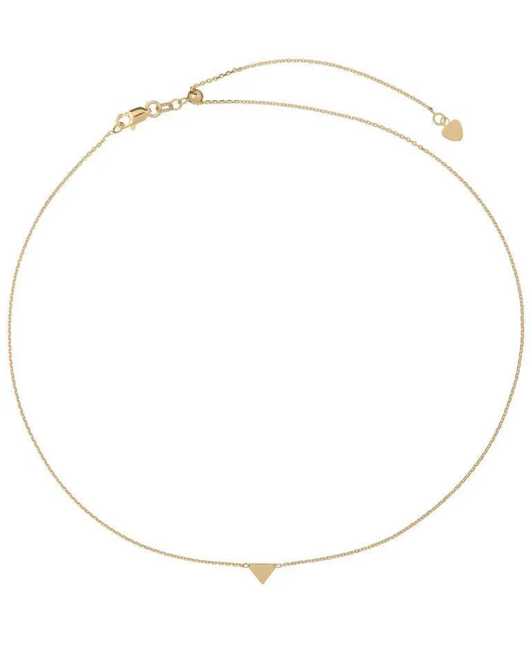 Triangle Necklace 14K