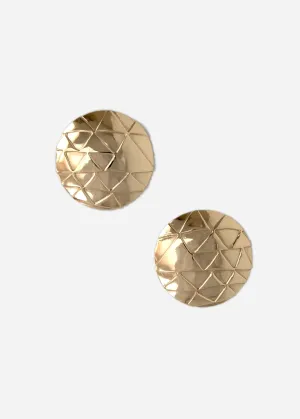 Triangles on Discs Earrings