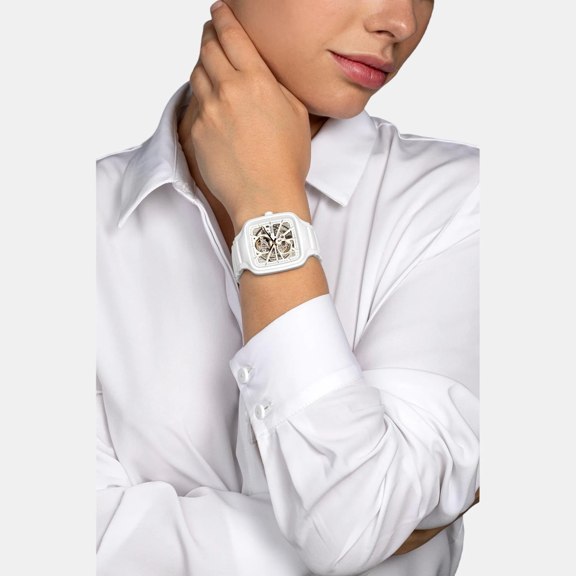 True Square Automatic Women Analog Ceramic Watch R27073012