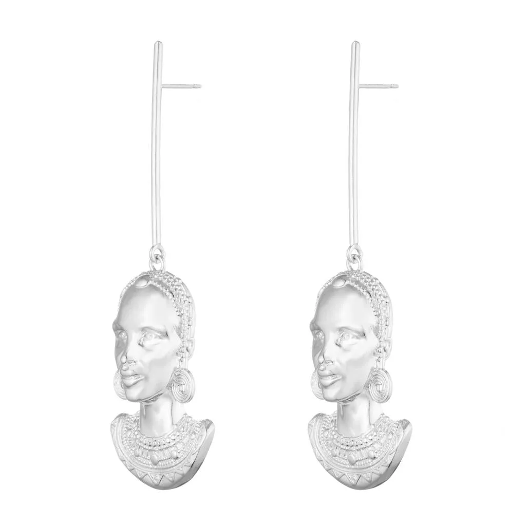 Turkana Sterling Silver Maasai Earrings