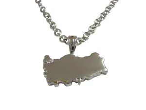 Turkey Map Shape Pendant Necklace
