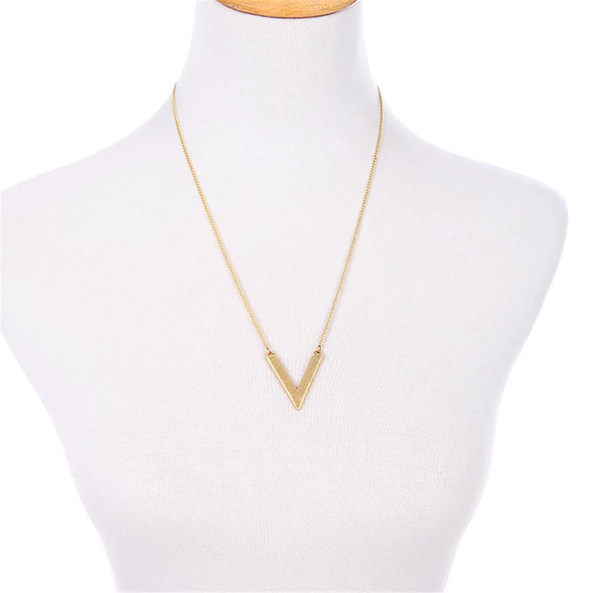 Turquoise & 18K Gold-Plated Triangle Layer Necklace Set