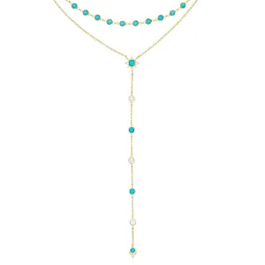 Turquoise Bezel Necklace Combo Set