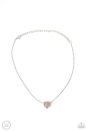 Twitterpated Twinkle Pink Paparazzi Choker Necklace