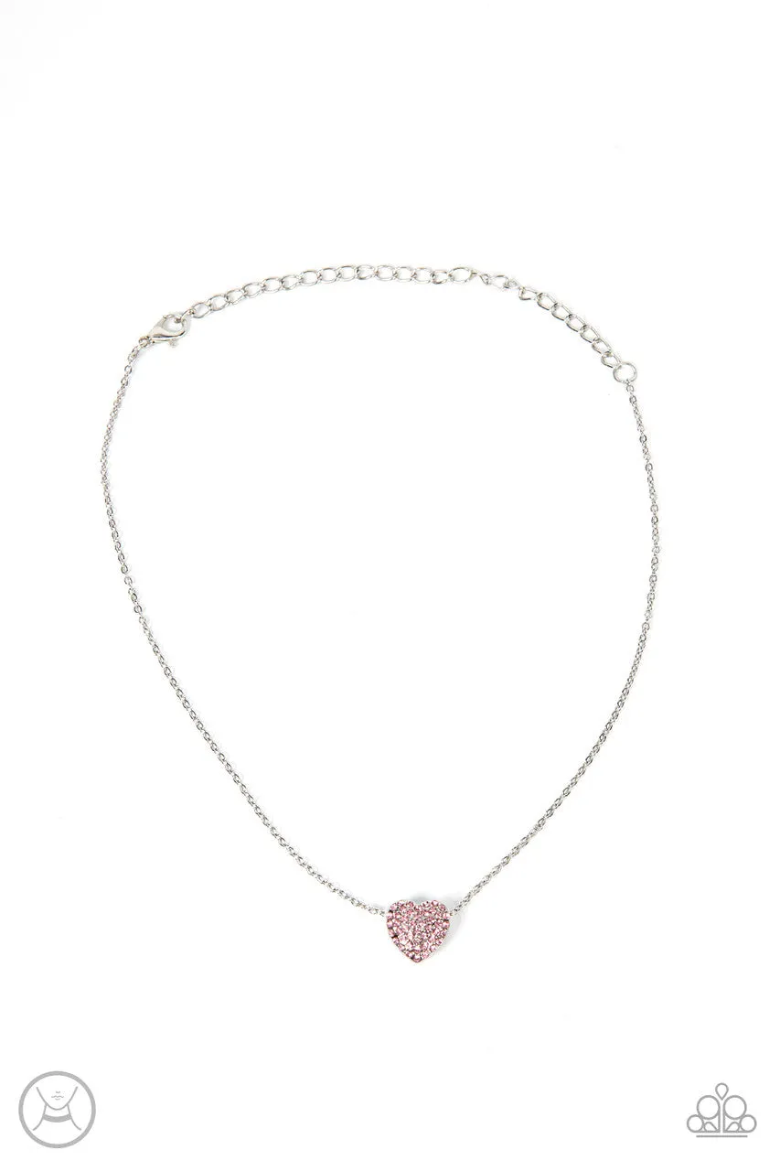 Twitterpated Twinkle Pink Paparazzi Choker Necklace