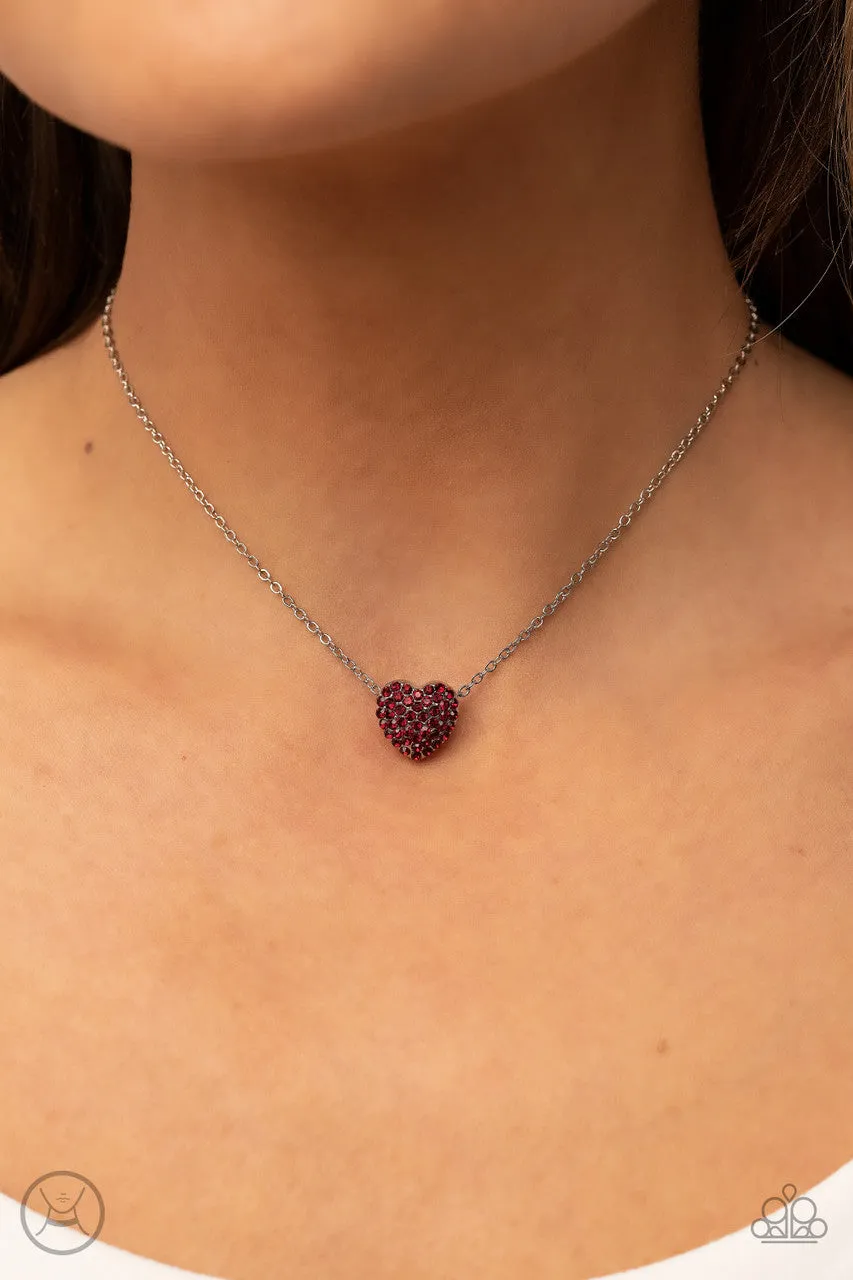 Twitterpated Twinkle Red Paparazzi Choker Necklace