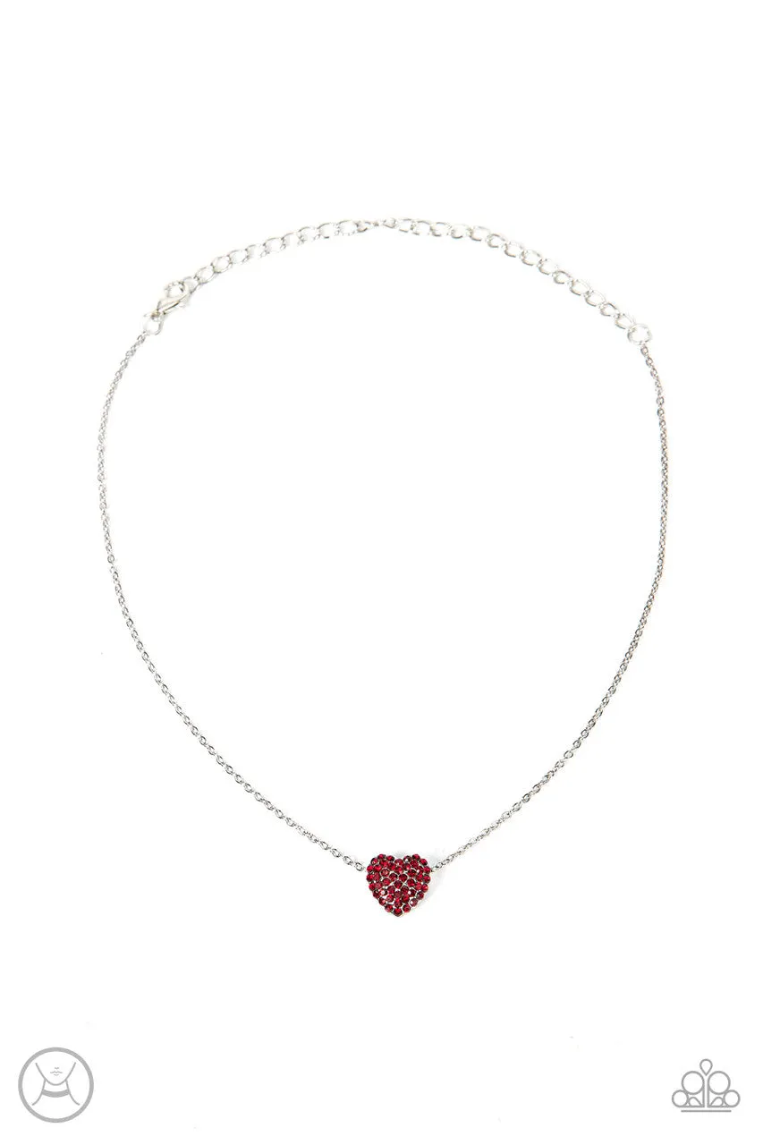 Twitterpated Twinkle Red Paparazzi Choker Necklace