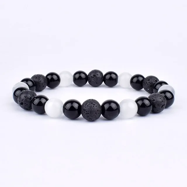 Unisex Natural Obsidian Hematite Bead Tiger Eye Bracelets