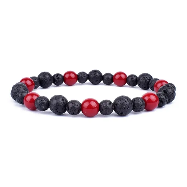 Unisex Natural Obsidian Hematite Bead Tiger Eye Bracelets