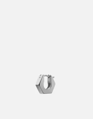 Utility Huggie Earring, Sterling Silver