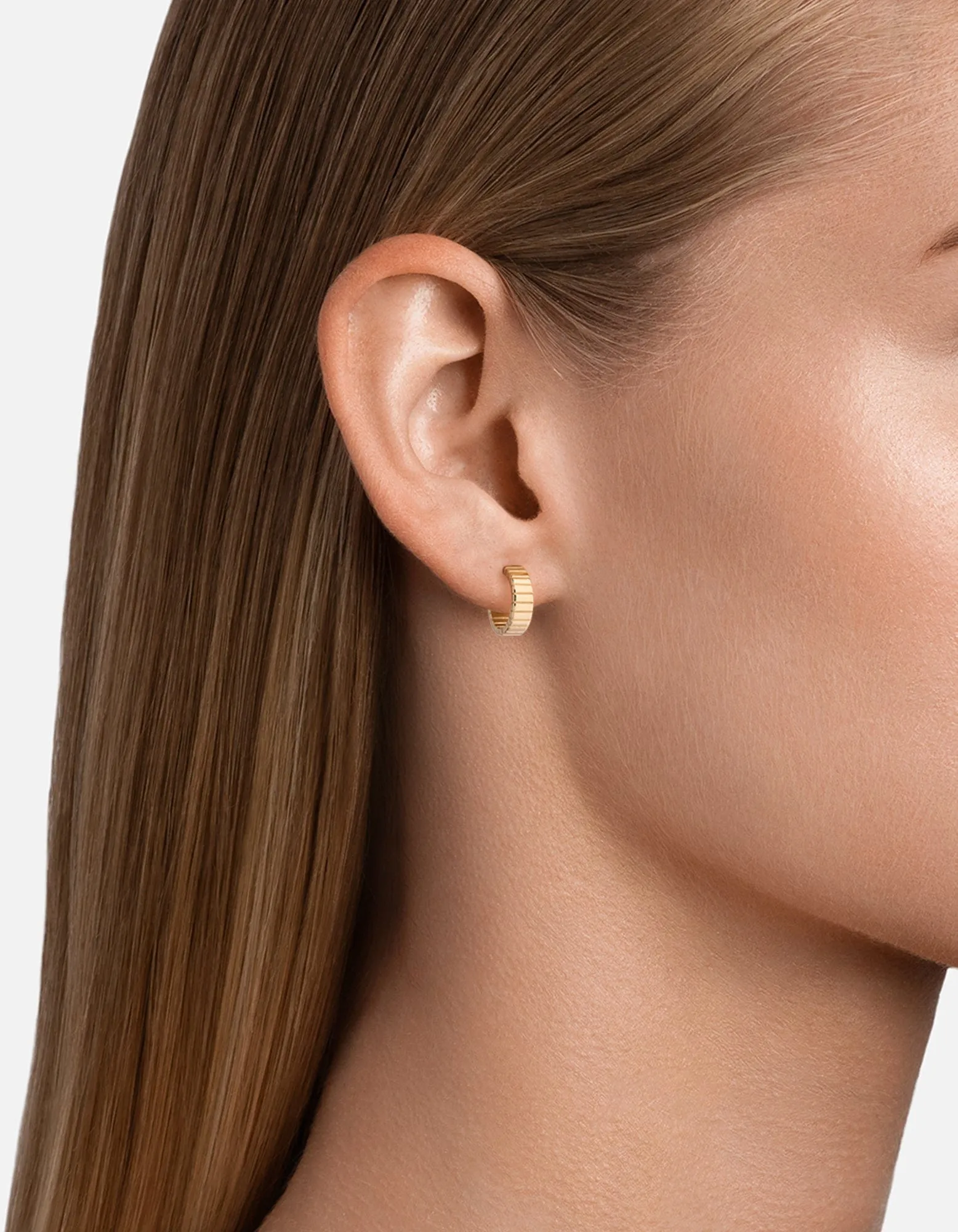 Vale Huggie Earrings, Gold Vermeil
