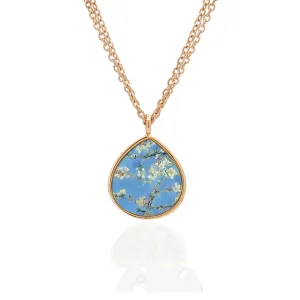 Van Gogh Goldtone Almond Blossom Tear Pendant