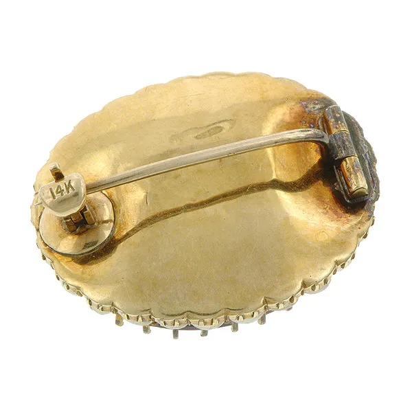 Victorian Amethyst & Pearl Pin