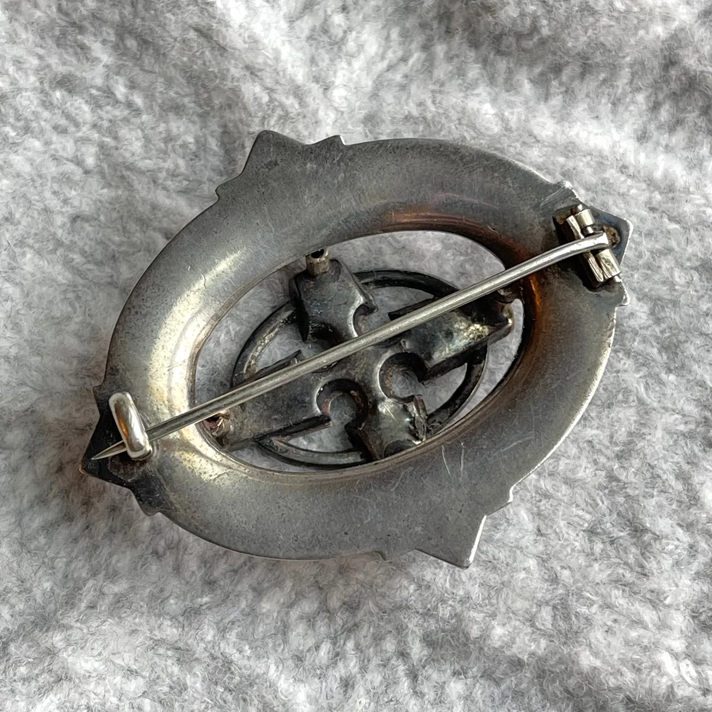 Victorian Silver Scottish Carnelian Bloodstone Brooch Pin