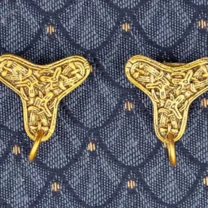 Viking Trefoil Brooches (set of 2), with attachments for beads