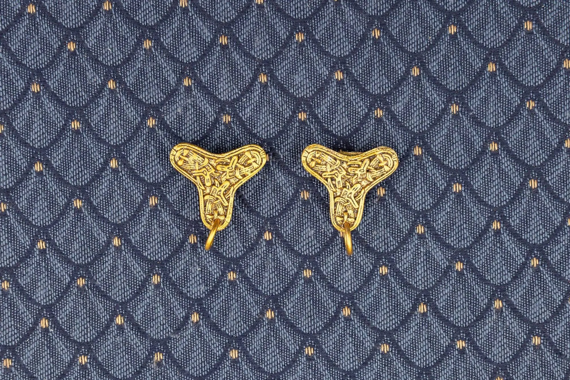 Viking Trefoil Brooches (set of 2), with attachments for beads