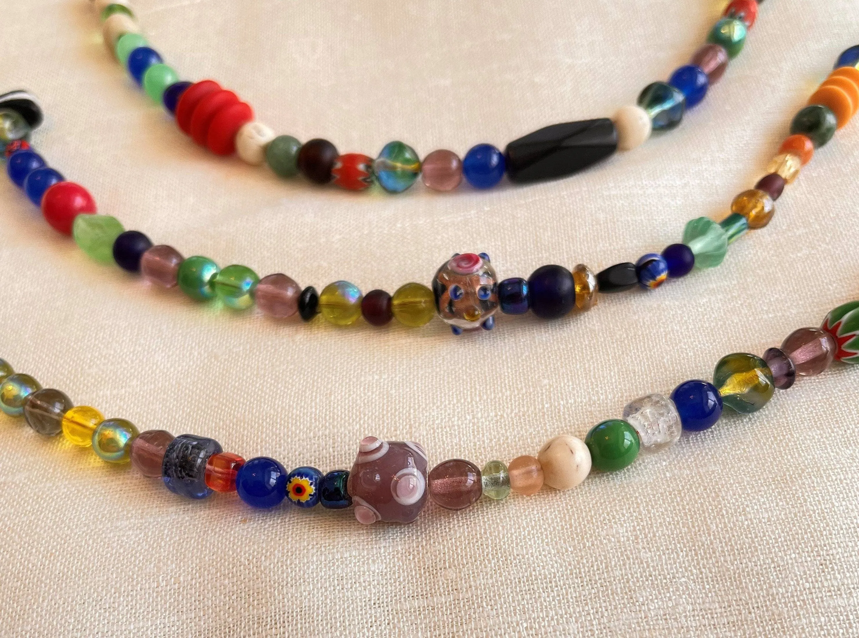 Viking Woman's Brooch and Beaded Necklace Set (Made by Leia)