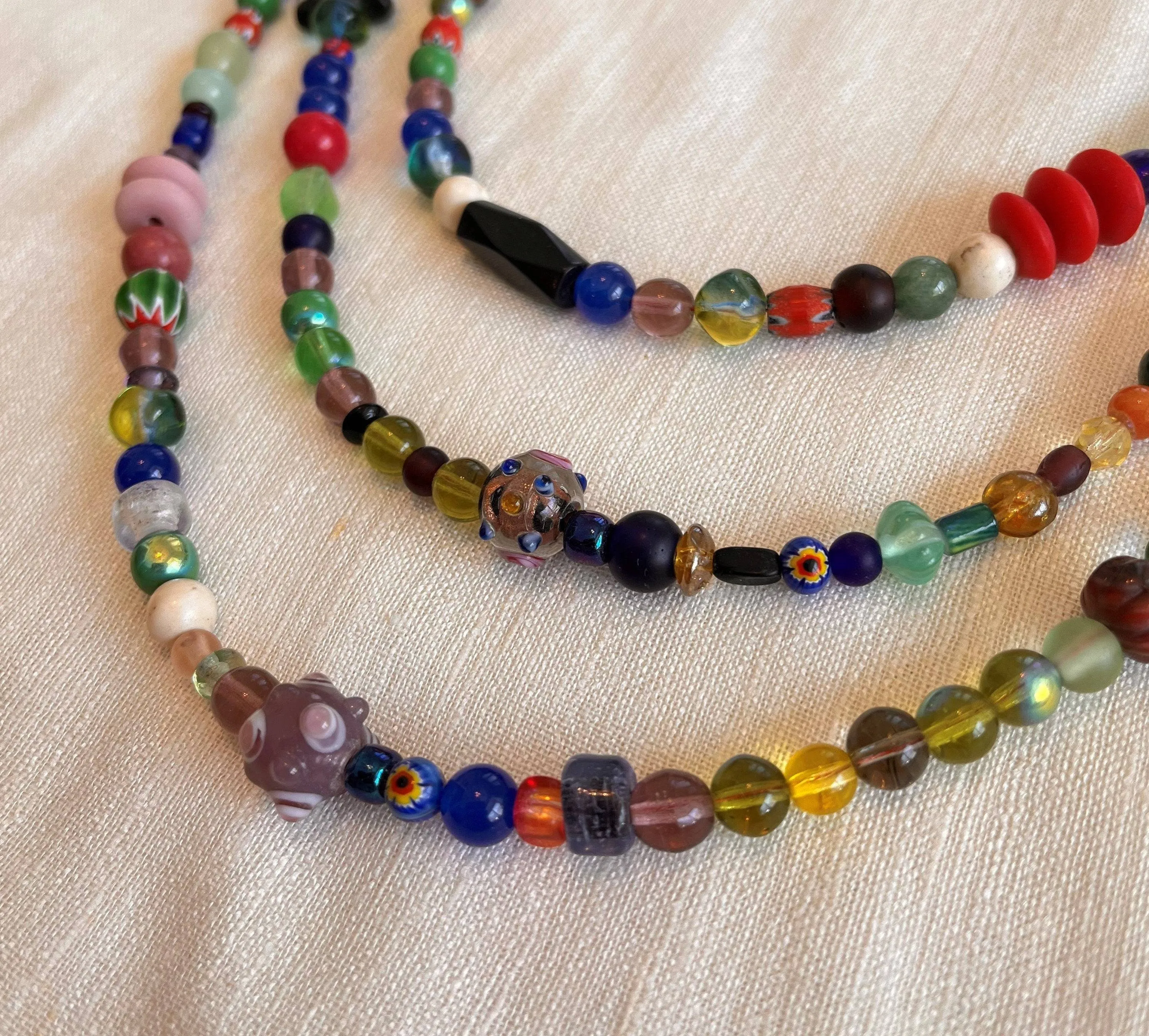 Viking Woman's Brooch and Beaded Necklace Set (Made by Leia)