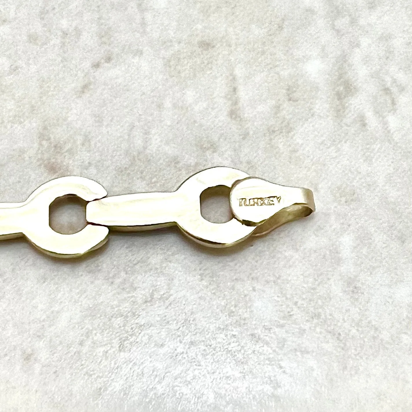 Vintage 10 Karat Two-Tone Gold Link Bracelet