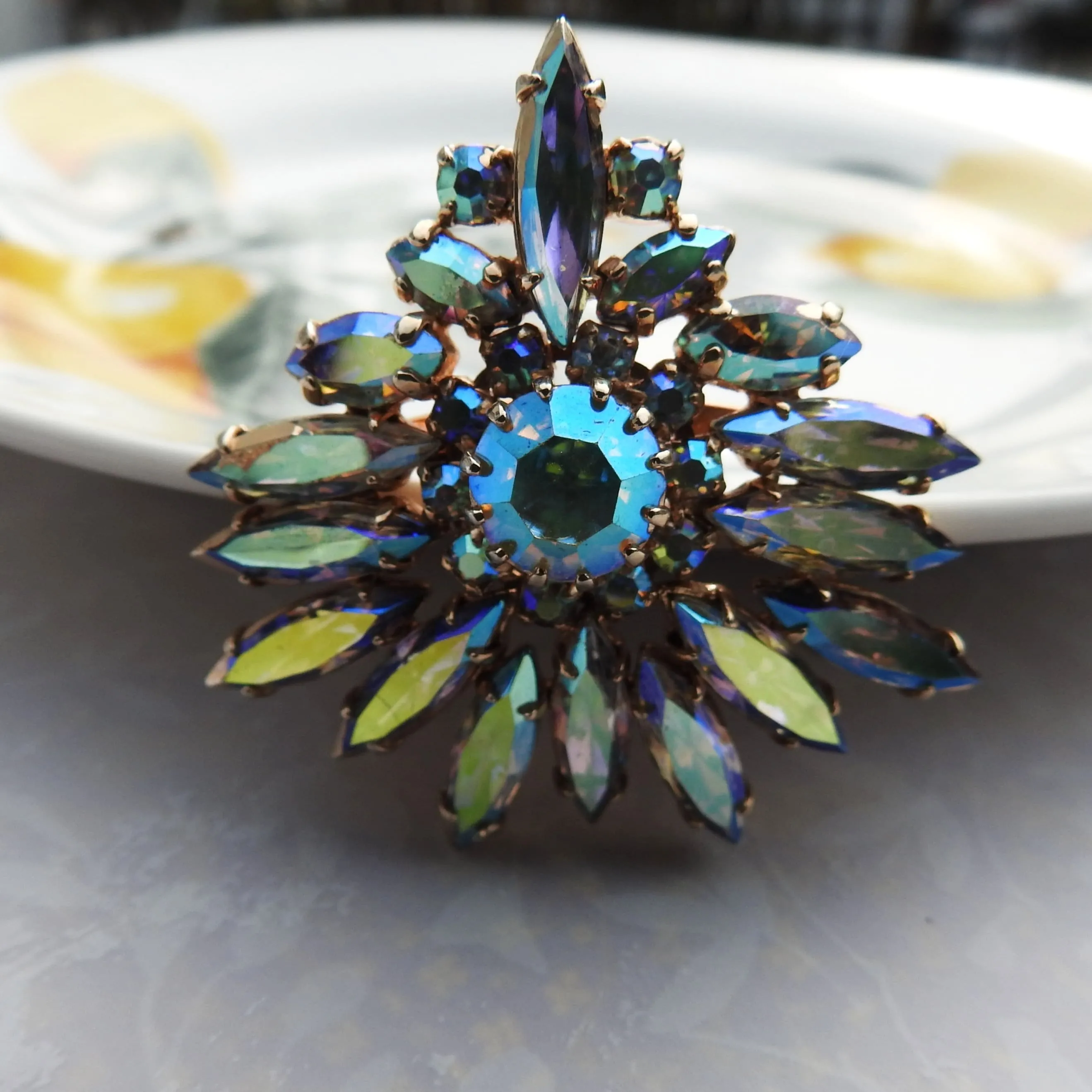 Vintage Austrian Crystal Brooch